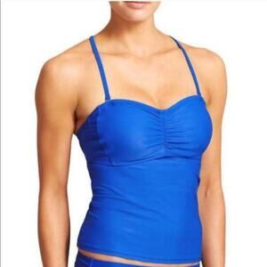 Athleta Top Womens 32 B/C Caspian Blue Bandeau Swim Tankini Top Activewear